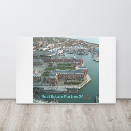 Nice City Canvas with realestatepartner24 with house Logo
