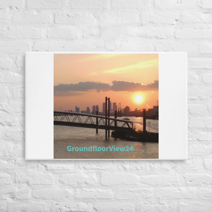 Evening Glow Canvas with GroundfloorView24 with House Logo