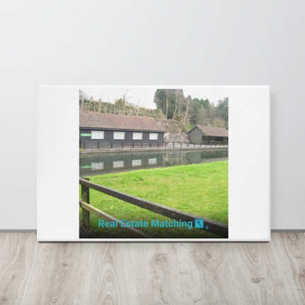 Lakeside Serenity Canvas with realestatematching with key Logo