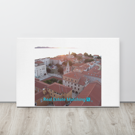 Roof Sunset View Canvas with realestatematching with key Logo