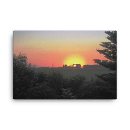 Beautiful Sunset Sinari Canvas with Groundfloor24 with House Logo