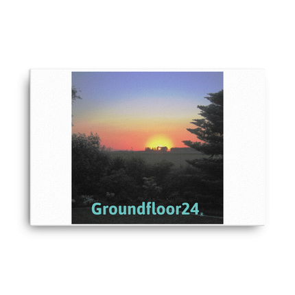 Beautiful Sunset Sinari Canvas with Groundfloor24 without House Logo