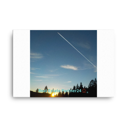 Attractive Sunset Sinari Canvas with realestatepartner24 with house Logo