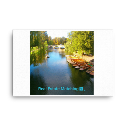 Beautiful Nature Canvas with realestatematching with key Logo