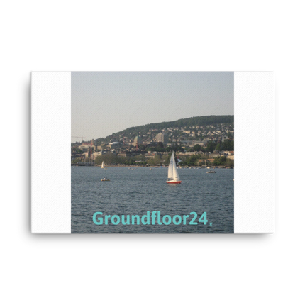 Beautiful River & Hills Sinari Canvas with Groundfloor24 without House Logo