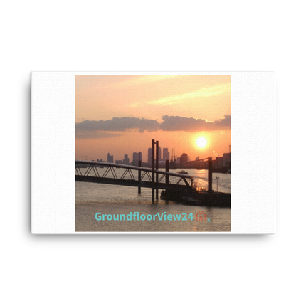 Evening Glow Canvas with realestatematching with key Logo