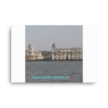 Riverside Beauty Canvas with realestatepartner24 with house Logo