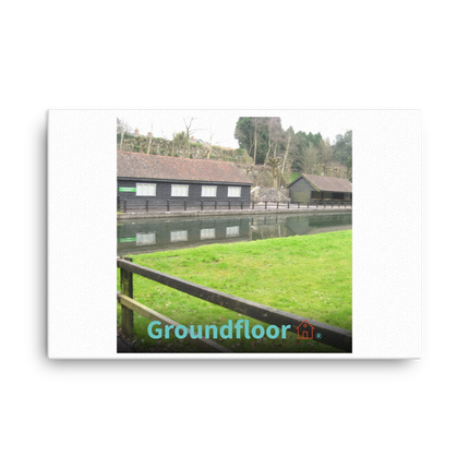 Lakeside Serenity Canvas with Groundfloor with House Logo