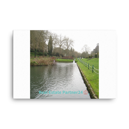 Lakeside Beauty Canvas with realestatepartner24 with house Logo