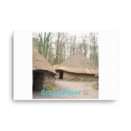 Village Charm Canvas with Groundfloor with House Logo
