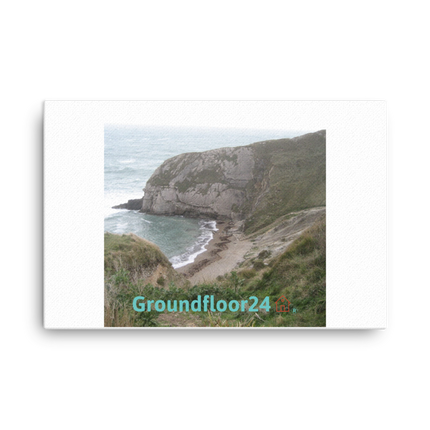 Sea & Hills Canvas with Groundfloor24 with House Logo