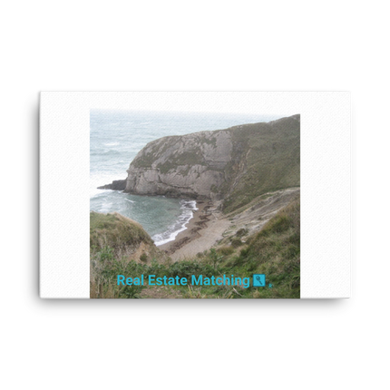 Sea & Hills Canvas with realestatematching with key Logo
