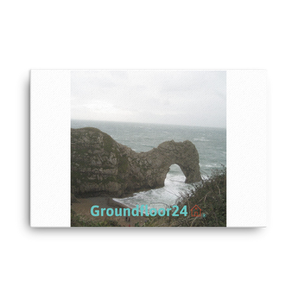 Coastal Escape Canvas with Groundfloor24 with House Logo