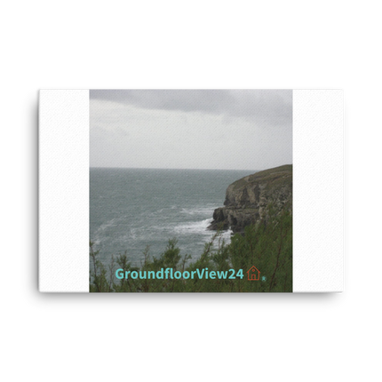 Seaside Serenity Canvas with groundfloorview24 with House Logo