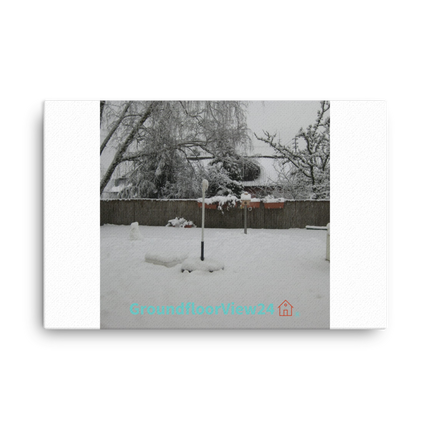 Winter Wonderland Canvas with groundfloorview24 with House Logo