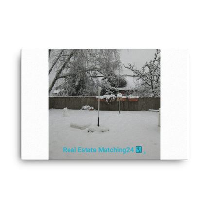 Winter Wonderland Canvas with realestatematching24 with key Logo