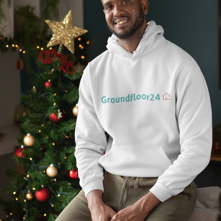 Unisex eco raglan hoodie with Groundfloor24 Logo