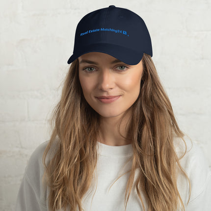 France Classic Dad Hat Real Estate Matching24 with 3 Logos