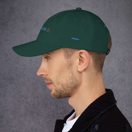 Belgium Classic Dad Hat Groundfloor24 with 3 Logos