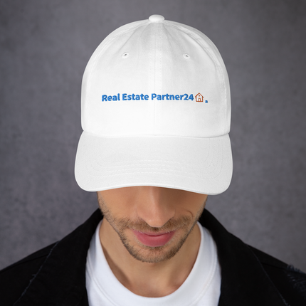Latvia Classic Dad Hat Real Estate Partner24 with 3 Logos.