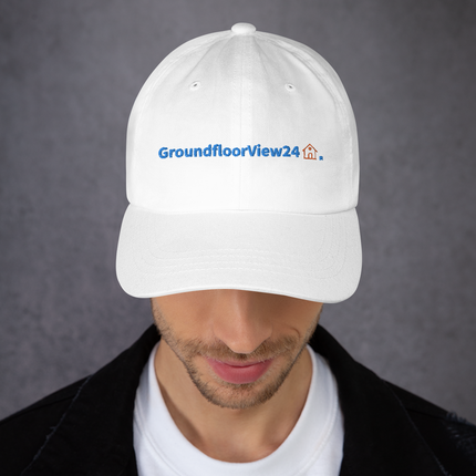 Hungary Classic Dad Hat GroundfloorView24 with 3 Logos.