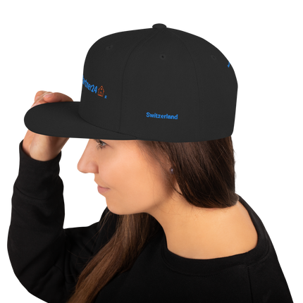 Switzerland Snapback Hat Real Estate Partner24 with 3 Logos.