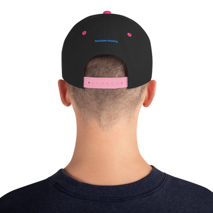 Luxembourg Snapback Hat Real Estate Matching with 3 Logos