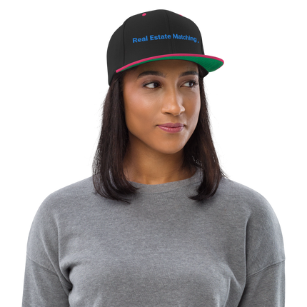 Bulgaria Snapback Hat Real Estate Matching with 3 Logos