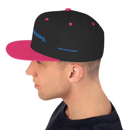 Bosnia and Herzegovina Snapback Hat Real Estate Matching with 3 Logos