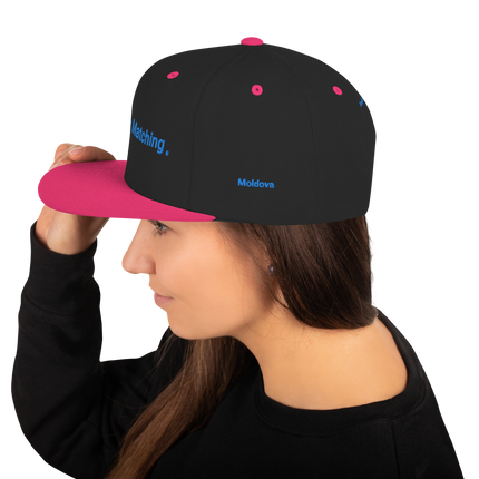 Moldova Snapback Hat Real Estate Matching with 3 Logos
