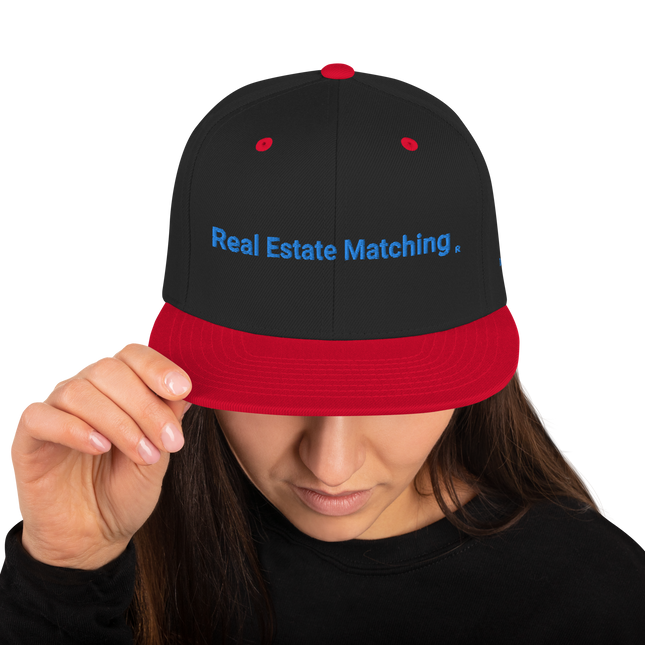Denmark Snapback Hat Real Estate Matching with 3 Logos