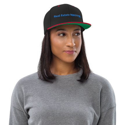 Italy Snapback Hat Real Estate Matching with 3 Logos