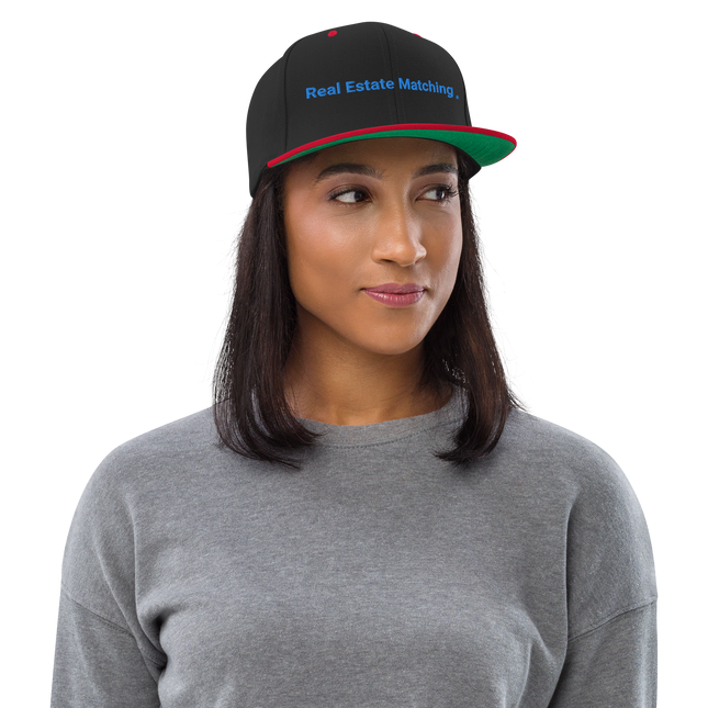 Italy Snapback Hat Real Estate Matching with 3 Logos