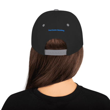 North Macedonia Snapback Hat Real Estate Matching with 3 Logos