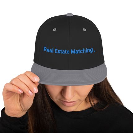 Belgium Snapback Hat Real Estate Matching with 3 Logos