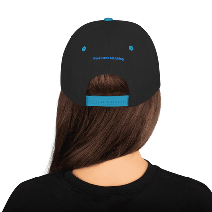North Macedonia Snapback Hat Real Estate Matching with 3 Logos
