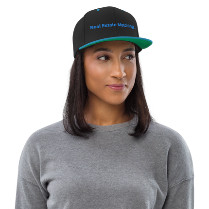 Liechtenstein Snapback Hat Real Estate Matching with 3 Logos