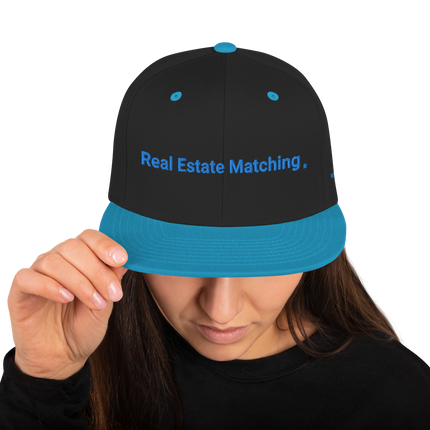 North Macedonia Snapback Hat Real Estate Matching with 3 Logos