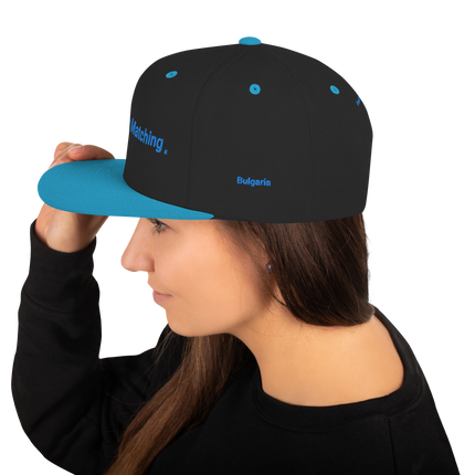 Bulgaria Snapback Hat Real Estate Matching with 3 Logos