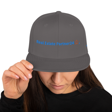North Macedonia Snapback Hat Real Estate Partner24 with 3 Logos.