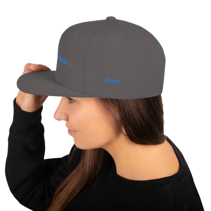 Albania Snapback Hat Real Estate Partner24 with 3 Logos.