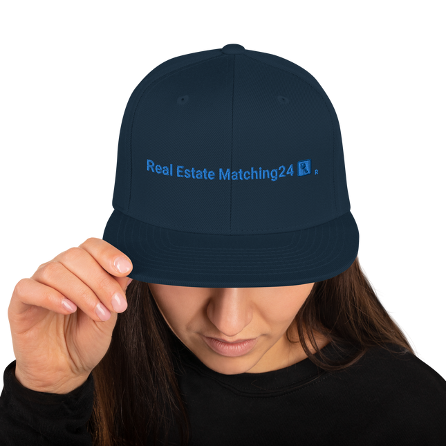 Italy Snapback Hat Real Estate Matching24 with 3 Logos
