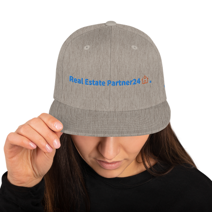 Moldova Snapback Hat Real Estate Partner24 with 3 Logos.