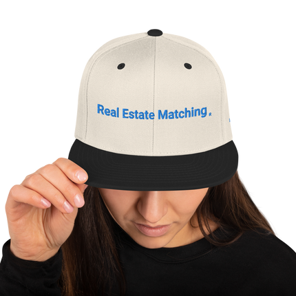 Denmark Snapback Hat Real Estate Matching with 3 Logos