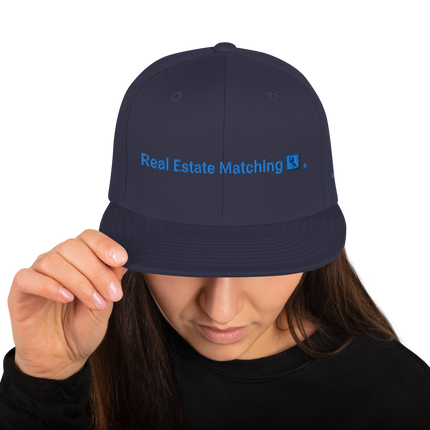 Liechtenstein Snapback Hat Real Estate Matching with 3 Logos.
