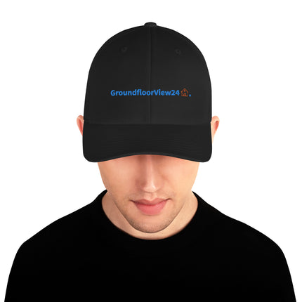 Belgium Structured Cap GroundfloorView24 with 3 Logos.