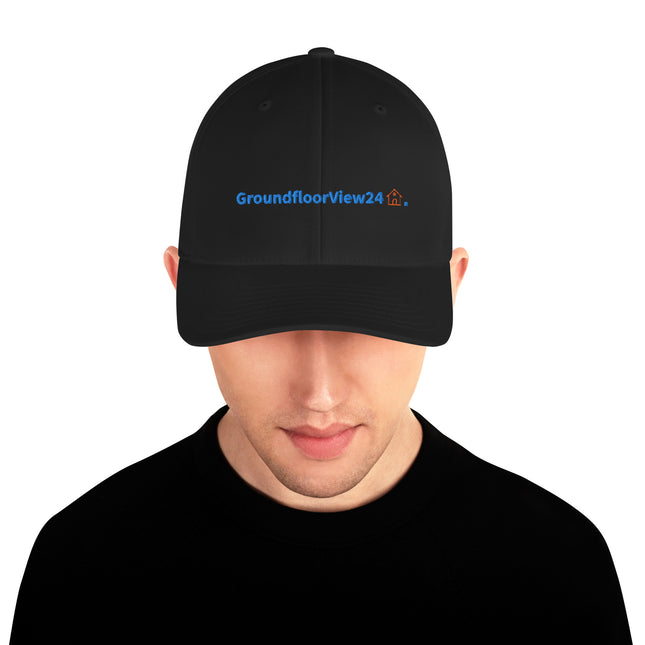 Belgium Structured Cap GroundfloorView24 with 3 Logos.