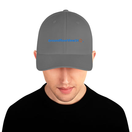 Belgium Structured Cap GroundfloorView24 with 3 Logos.