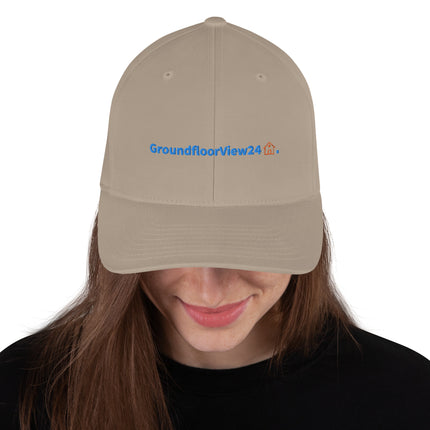 Belarus Structured Cap GroundfloorView24 with 3 Logos.