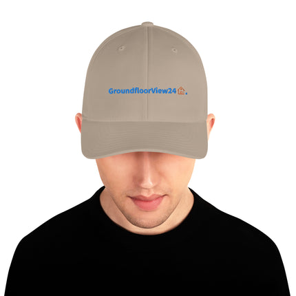 Belgium Structured Cap GroundfloorView24 with 3 Logos.